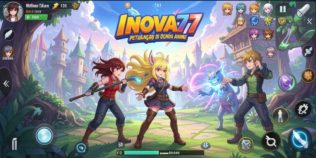 Gambaran indah dari petualangan karakter anime dalam INOVA77.