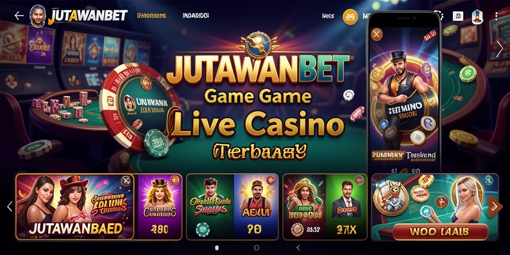 Tampilan mendebarkan permainan Live Casino di JUTAWANBET.