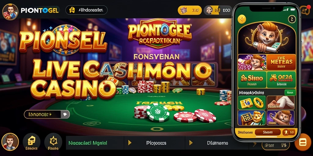 Screenshot gameplay PIONTOGEL menampilkan dealer langsung dan suasana kasino yang hidup.