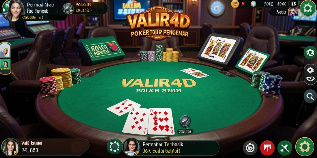 Tampilan gameplay poker yang mendebarkan di VALIR4D.
